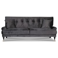 Adena 3-sits soffa - Mörkgrå sammet Adena 3-sits soffa - Mörkgrå sammet
