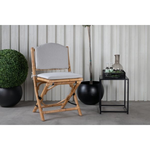 Cane matstol - Ljusgrå/Natur Cane matstol - Ljusgrå/Natur