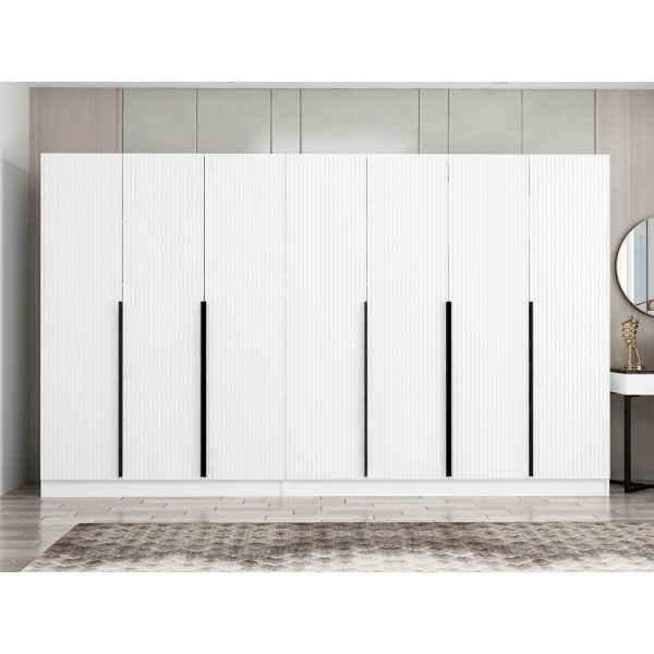 Armoire Cikani 315x52x210 cm, variante B - Blanc Armoire Cikani 315x52x210 cm, variante B - Blanc