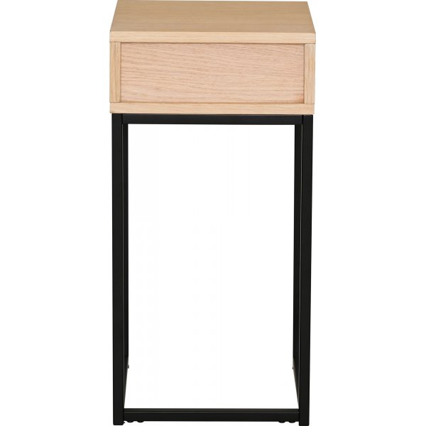 Regal sängbord H60 - Vitpigmenterad ekfanér/svart Regal sängbord H60 - Vitpigmenterad ekfanér/svart