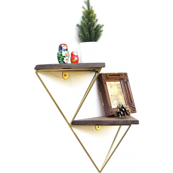 Walter wandplank 75 - Walnoot/goud