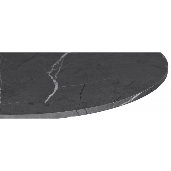 Solano runt matbord 90 cm - Gr marmor (foliering)