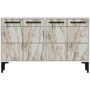 Buffet Stria - Blanc/marbre