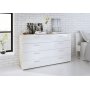 Pepe byr 140 x 40,4 x 82 cm - Ek/vit