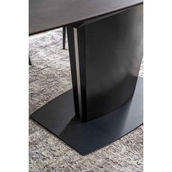 Table  manger extensible Malia 85x120-160 cm - Cramique noire