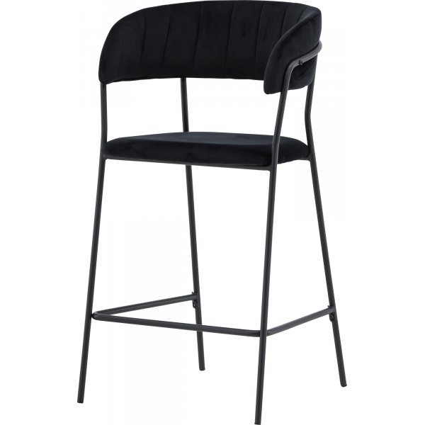 Tabouret de bar Lui - Velours noir Tabouret de bar Lui - Velours noir