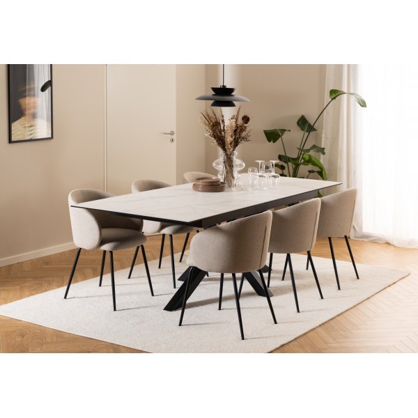 Eleanor karmstol - Beige