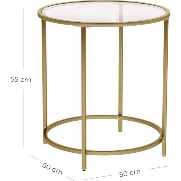 Katarina bijzettafel 50 cm - Goud