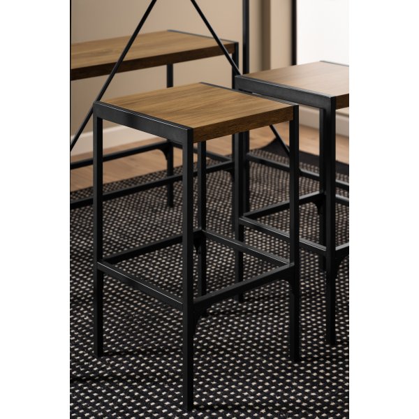 Bahamas bargroep met tafel, bank en 2 stoelen - Eiken/zwart