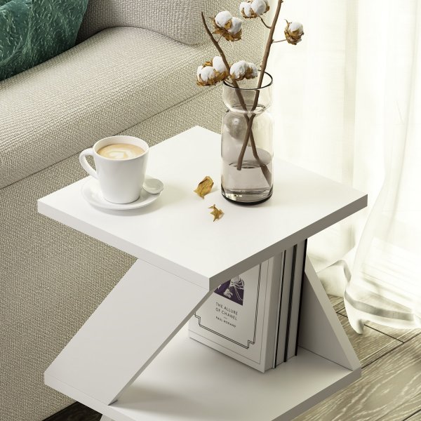 Albeni sidobord 30 x 30 cm - Vit Albeni sidobord 30 x 30 cm - Vit