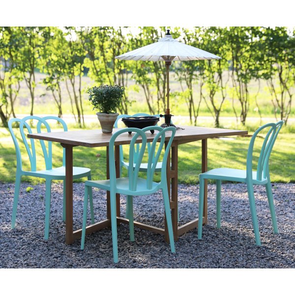 Matgrupp Saltö teak: Slagbord i teak inklusive 4 st Bally stolar Matgrupp Saltö teak: Slagbord i teak inklusive 4 st Bally stolar