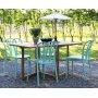 Matgrupp Salt teak: Slagbord i teak inklusive 4 st Bally stolar