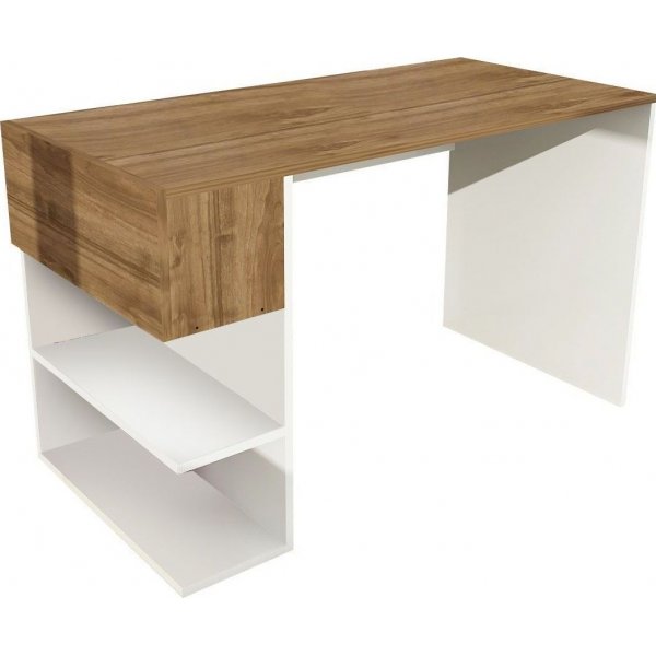 Alphonzo skrivbord 121,8x60 cm - Vit/valnt