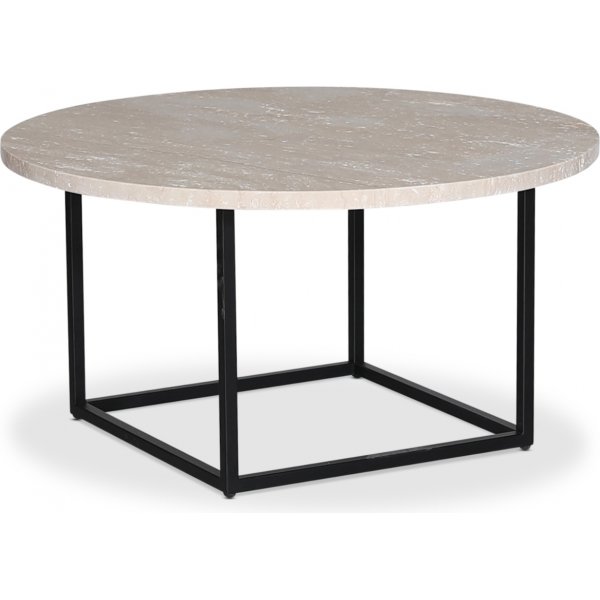 Dexter runt soffbord i travertin 85 cm