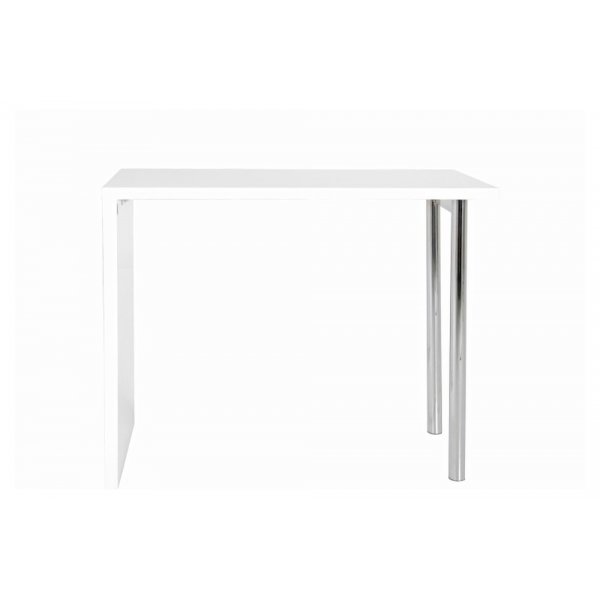 Glendale barbord - Vit / Krom