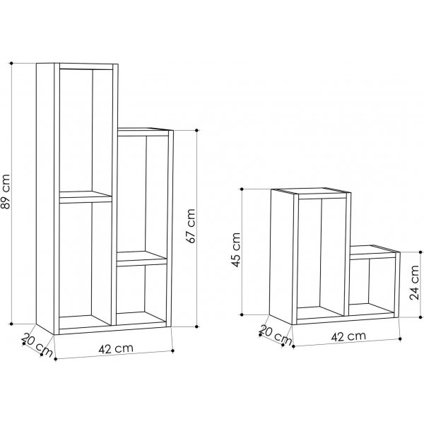 Sule bokhylla - Antracit Sule bokhylla - Antracit