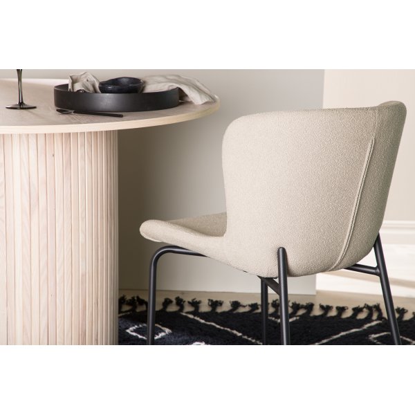 Modesto matstol - Beige boucle