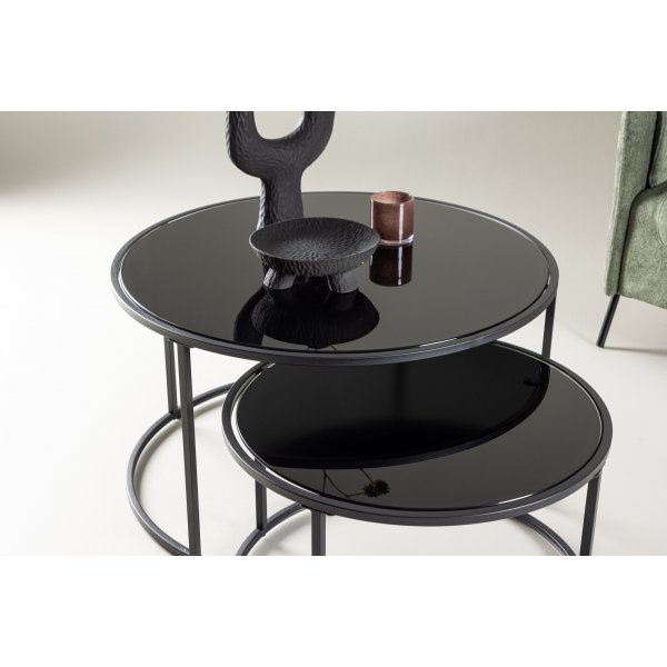 Twin soffbord Ø79/59,5 cm - Svart Twin soffbord Ø79/59,5 cm - Svart