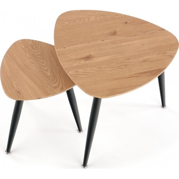 Table basse Adaline 40x40 | 60x60 cm - Chêne/noir Table basse Adaline 40x40 | 60x60 cm - Chêne/noir