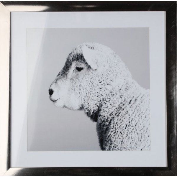 Tavla med kromad ram (Fret) - 50x50 cm