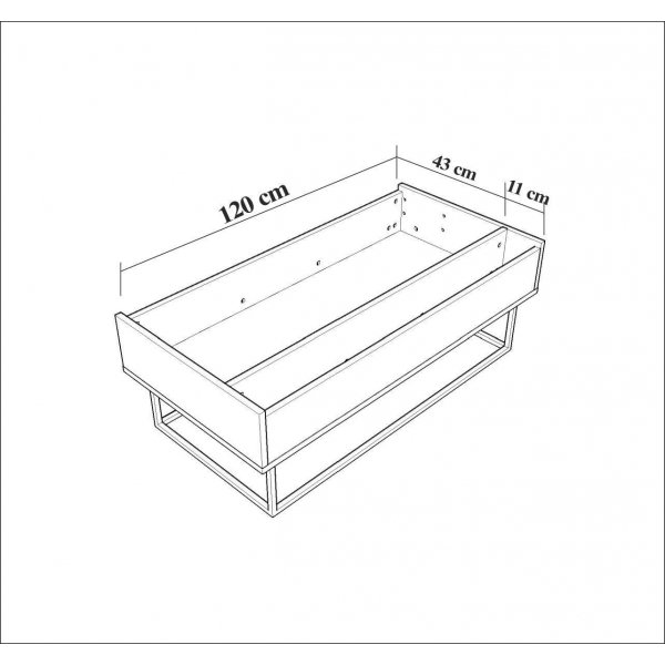 Estor soffbord 120 x 60/92 cm - Valnt/svart