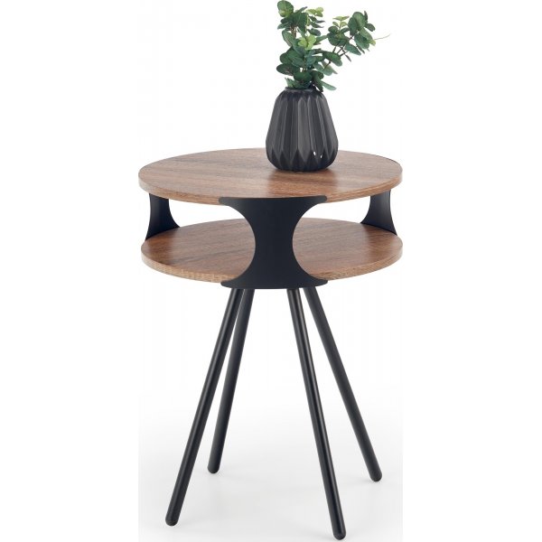 Hartley lampbord Ø45 cm - Mörk ek/svart Hartley lampbord Ø45 cm - Mörk ek/svart