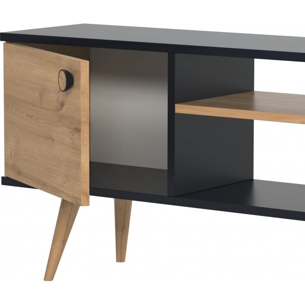 Ewo TV-bänk - Antracit/ek Ewo TV-bänk - Antracit/ek