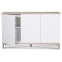 Borgholm sideboard - Vit / Ek