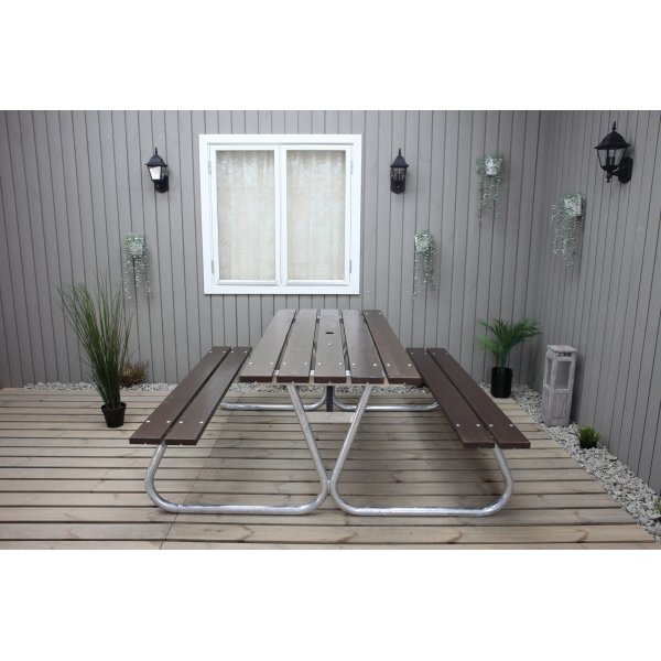 Stabil bnkset utan ryggstd - Brun