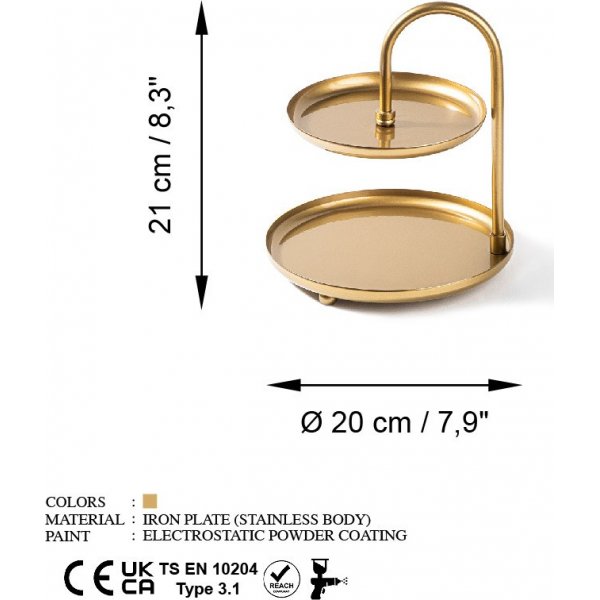 Assiette décorative Kormen - Or Assiette décorative Kormen - Or