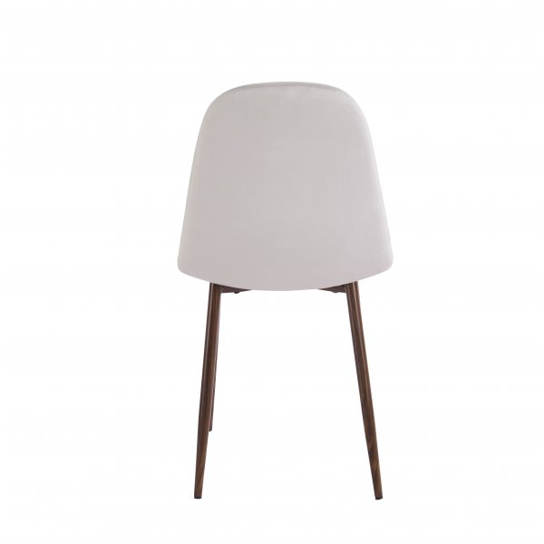 Dana matbord 105 cm i valnt med 4st Alfred matstol i beige sammet och valnt ben