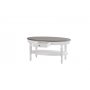 Viktor soffbord ovalt 105x65 - Vit/gr