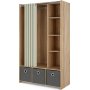 Lola garderob - Ek/beige/gr