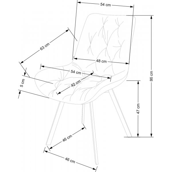 Cadeira matstol 519 - Mrkgrn