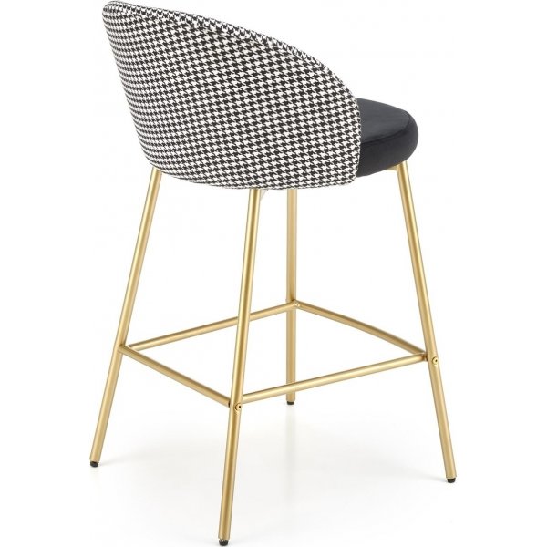 Tabouret de bar Pelican 113 - Noir/blanc/or Tabouret de bar Pelican 113 - Noir/blanc/or