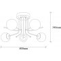 Daisy plafondlamp 146-AV2 - Goud/wit