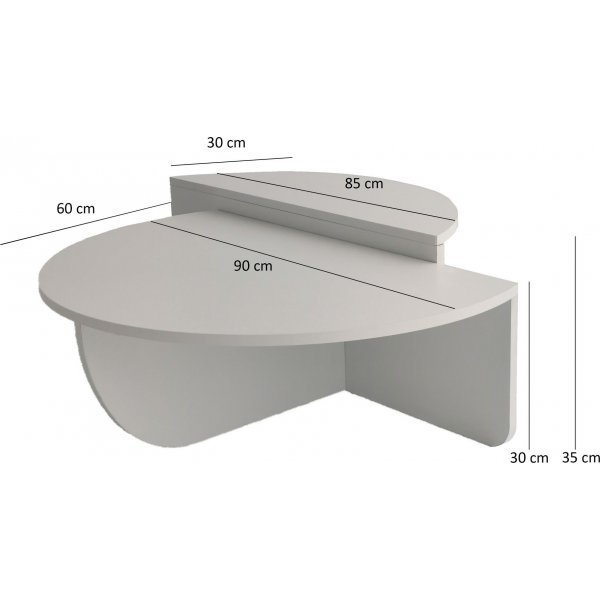 Podium 2 tables basses 90 x 90 cm - Chêne Podium 2 tables basses 90 x 90 cm - Chêne