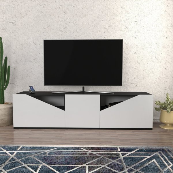 Carson mediabank - Antraciet/wit Carson mediabank - Antraciet/wit