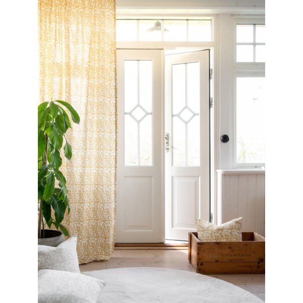 Rideau De mine lot de 2 2 x 140 x 280 cm - Beige jaune