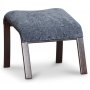 Lammet / Fushion fotpall i frskinn scandinavian grey - Mrk valnt