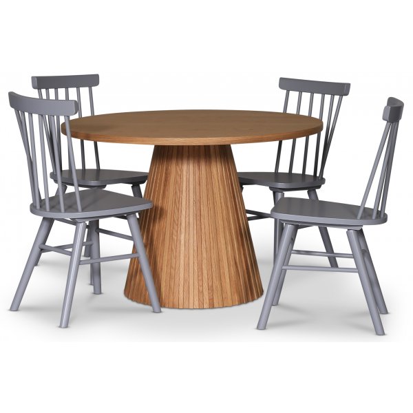 Matbord runt �110 cm - Oljad ek