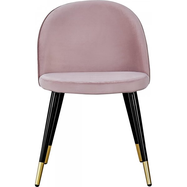 Chaise de salle  manger Alice - Rose/noir/laiton