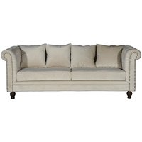 Chesterfield 3-sits soffa Churchill - Beige Sammet Chesterfield 3-sits soffa Churchill - Beige Sammet