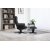 Fauteuil inclinable Oslo avec tabouret - Cortina noir + Dtachant pour meubles