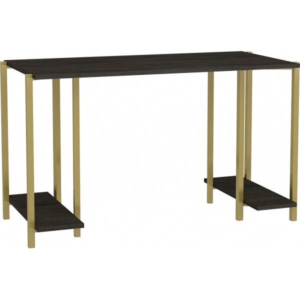 Academy skrivbord 125,2 x 60 cm - Guld/mrkgr