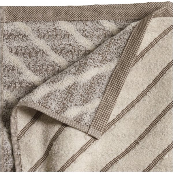 Serviette à rayures Masumi - Marron Serviette à rayures Masumi - Marron