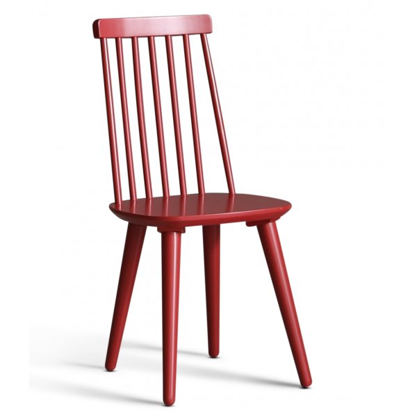 Dalsland matgrupp: Matbord i Ek / Vit med 6 st rda Pinnstolar