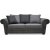 Delux 2-sits soffa med kuvertkuddar - Gr/Antracit/Vintage + Mbeltassar