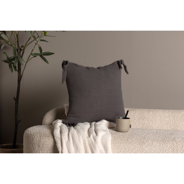 Nora kussenhoes 40 x 40 cm - Donkergrijs Nora kussenhoes 40 x 40 cm - Donkergrijs