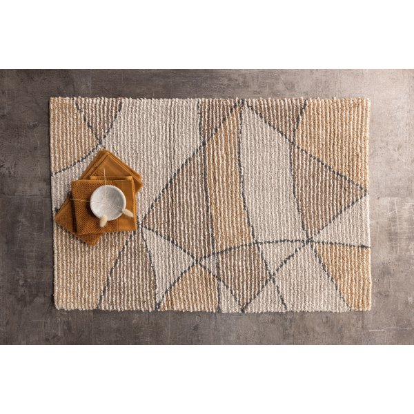 Loui vloerkleed 60x90 cm - Grijs/bruin Loui vloerkleed 60x90 cm - Grijs/bruin